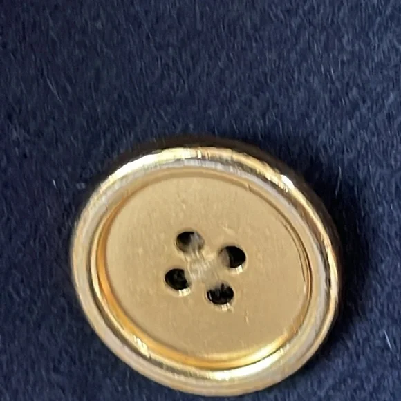 J. Crew Nello Gori Wool Cashmere Navy Bluee double breasted pea coat sz 0 - Picture 11 of 12